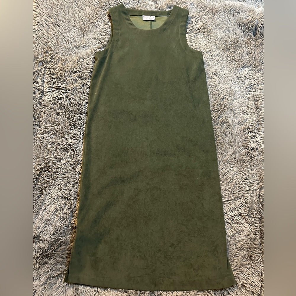 Real Comfort Dress Women Jumper Maxi Stretch Sueded Sleeveless Lagenlook
